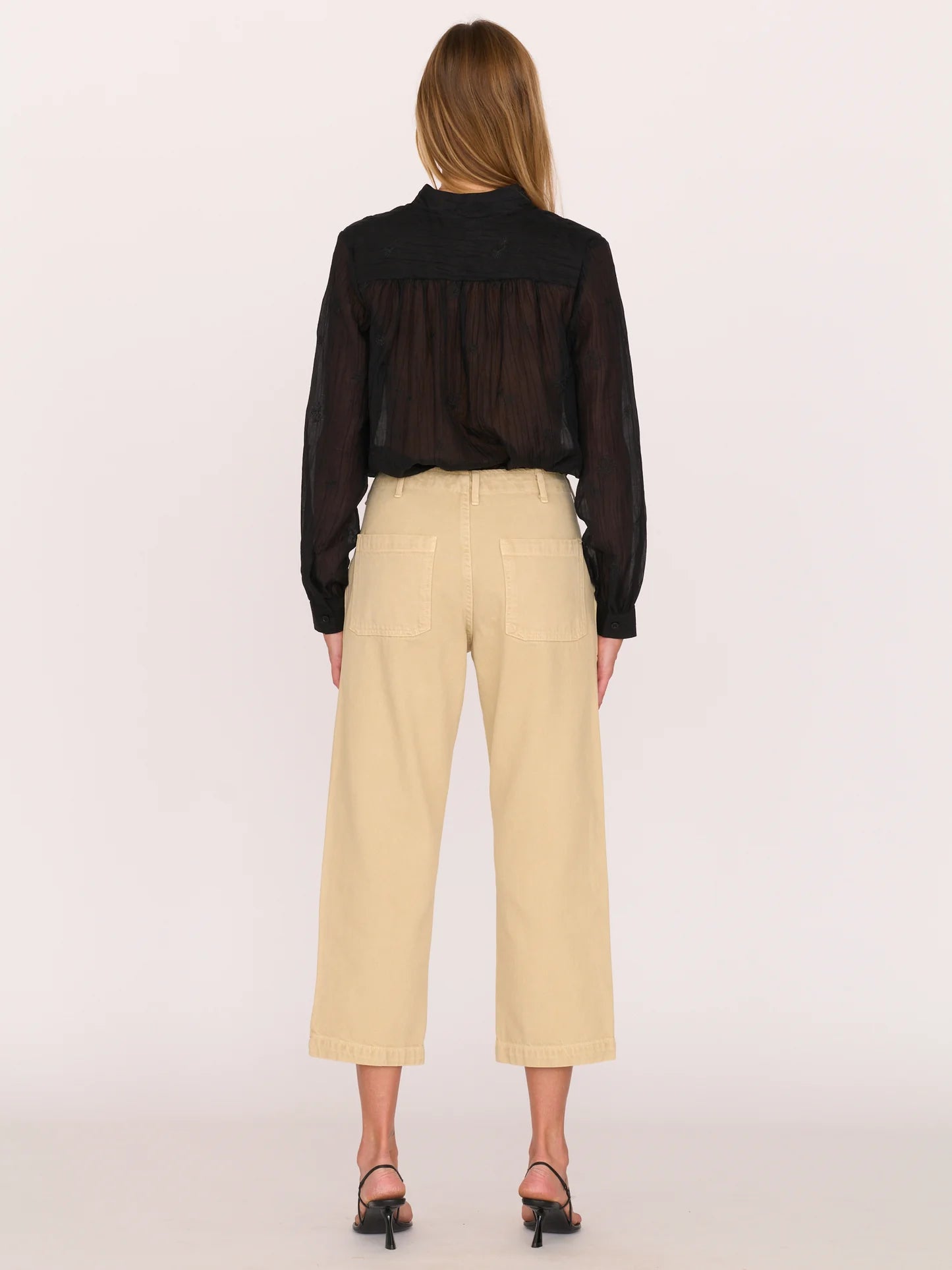 Alex Mid-Rise Utility Cotton Jean - White