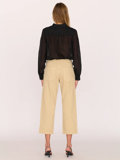 Alex Mid-Rise Utility Cotton Jean - White