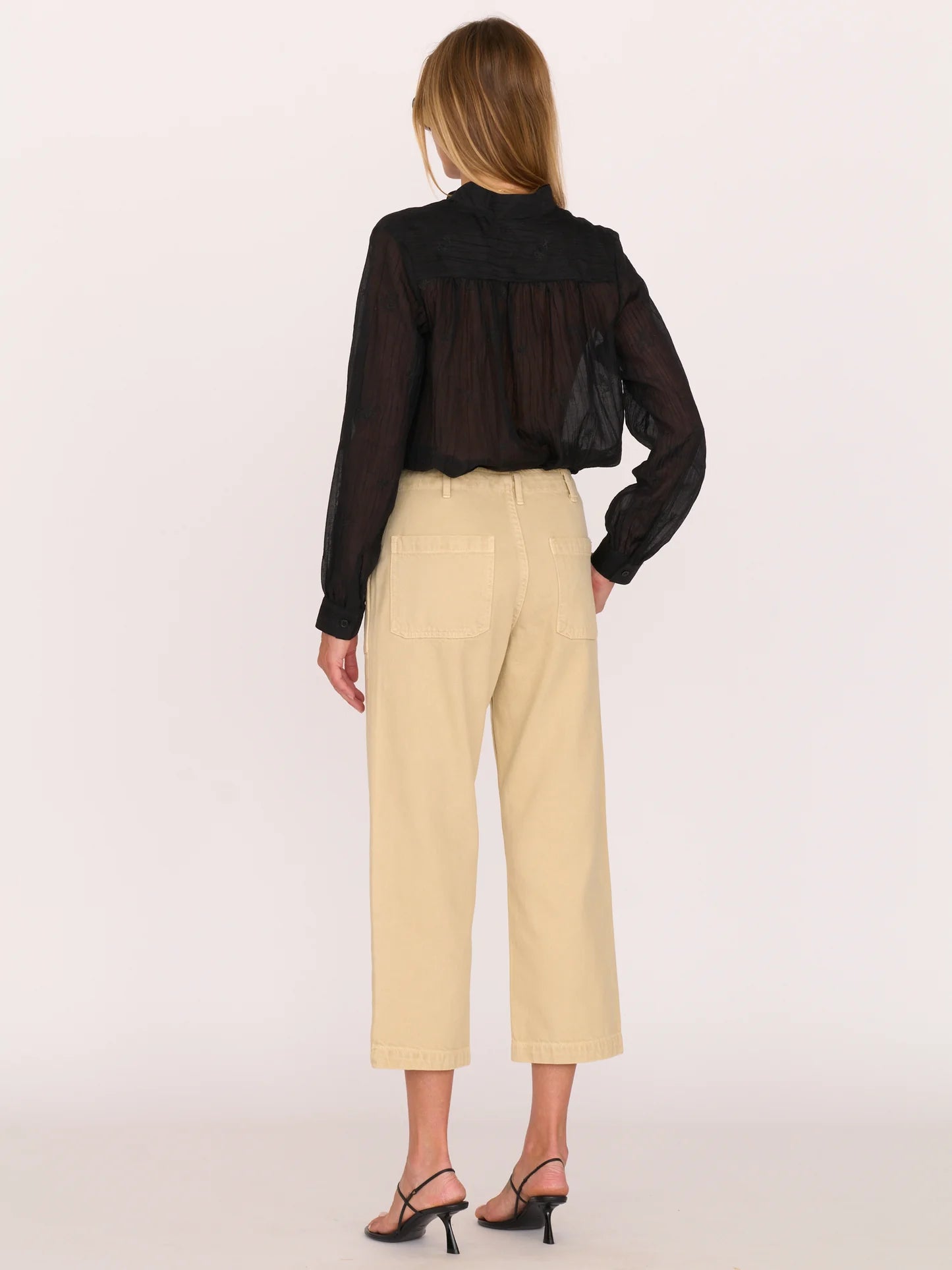 Alex Mid-Rise Utility Cotton Jean - White