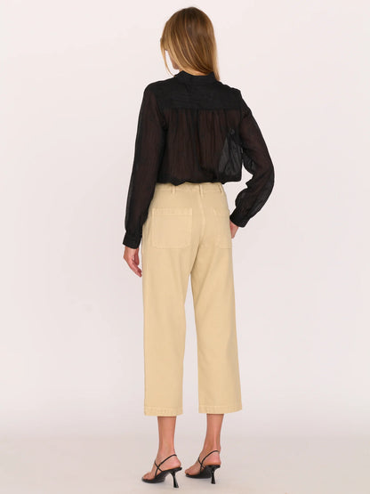 Alex Mid-Rise Utility Cotton Jean - White