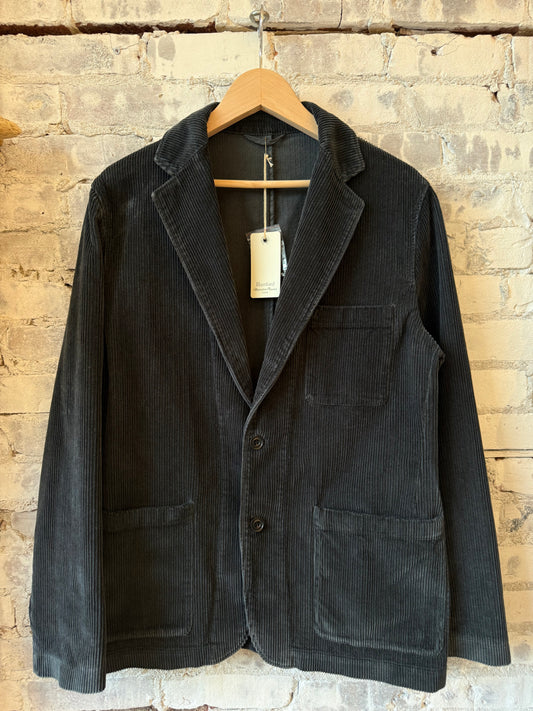 Hartford Men's Julian Woven Jacket in Carbone color, featuring textured fabric and a tailored fit.