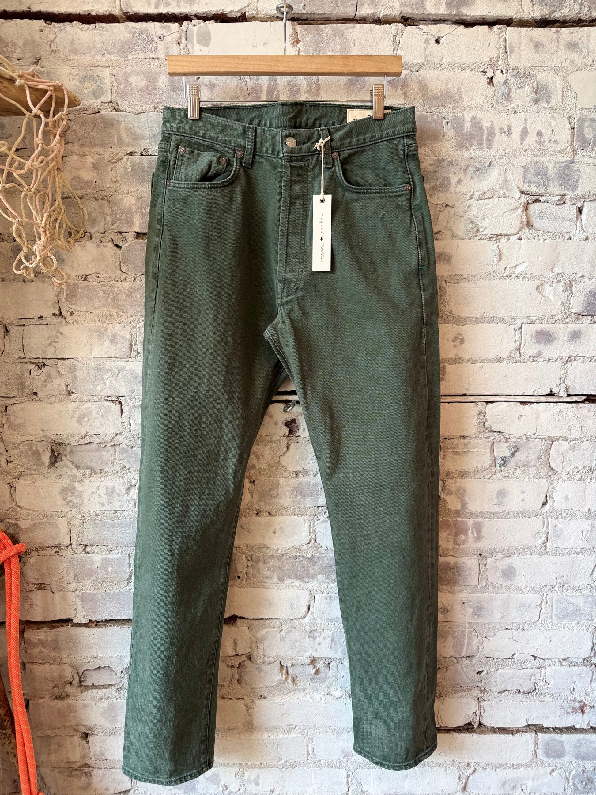 imogene + willie Russell Selvedge Jean - Washed Spruce Gray