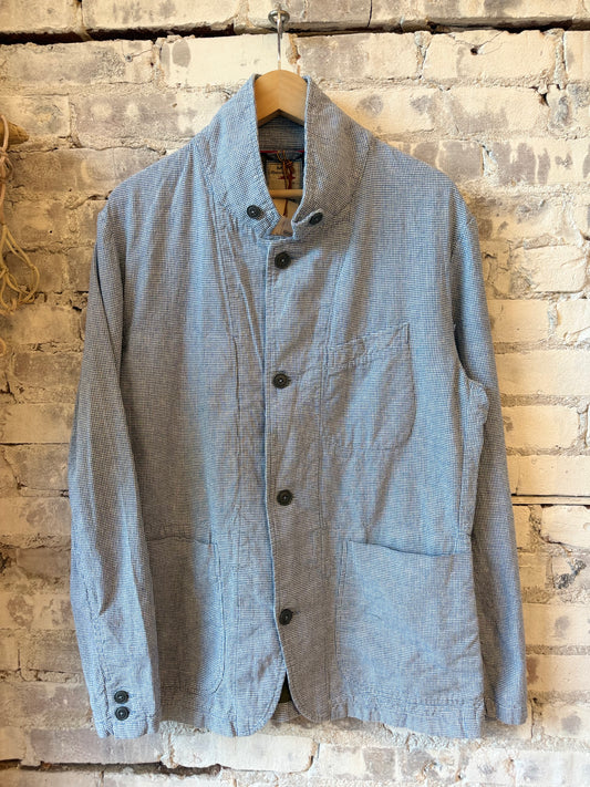 Tropical Trap Blazer - Blue/White Houndstooth - DUNE + SALT