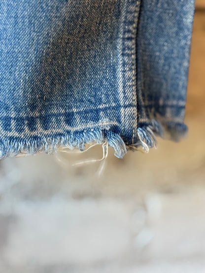 13.5oz Selvedge Denim Narrow Straight Cut - Dark Distress - DUNE + SALT