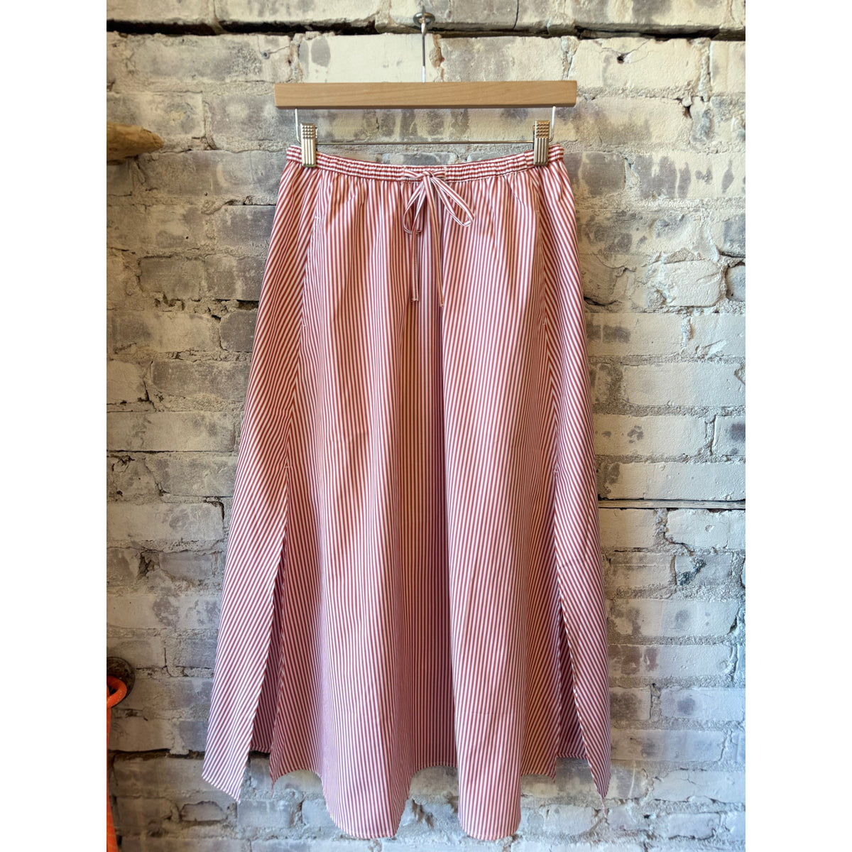 Closed Women's Gathered Cotton Skirt – Brick Red Rosy Brown