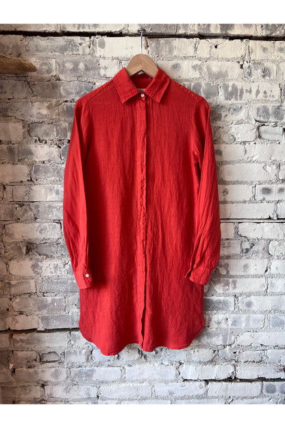 Rea Linen Dress - Poppy - DUNE + SALT