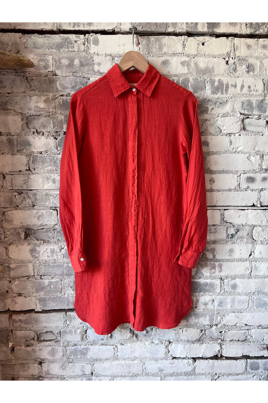 Rea Linen Dress - Poppy - DUNE + SALT