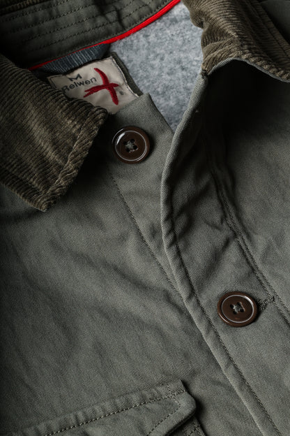 Piled-Lined Chore Coat - Forest Canvas - DUNE + SALT