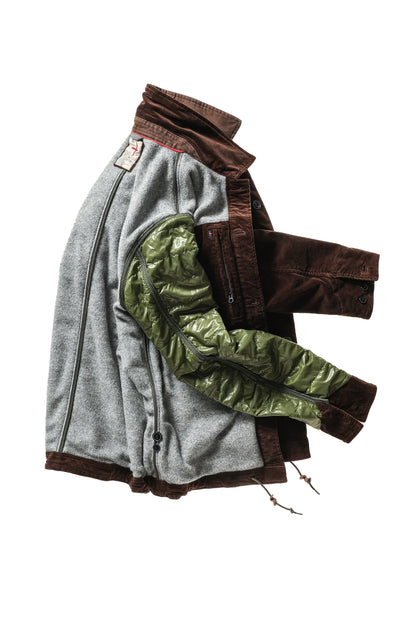 Piled-Lined Chore Coat - Hickory Cord - DUNE + SALT