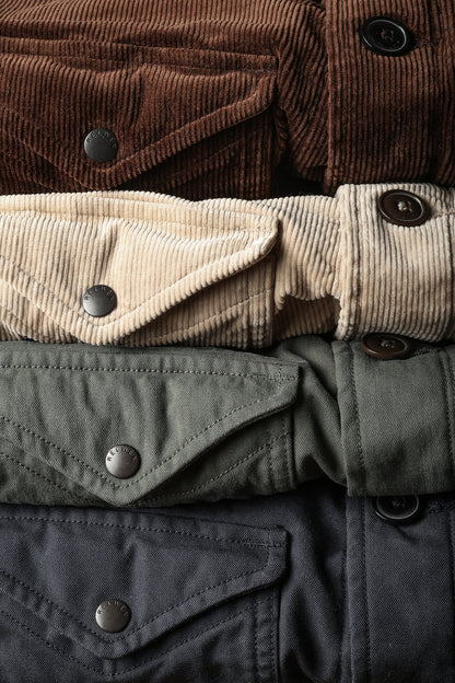 Piled-Lined Chore Coat - Forest Canvas - DUNE + SALT