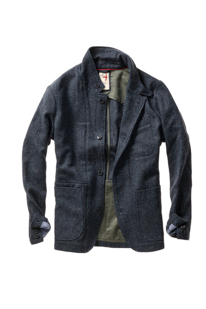 Heritage Trap Blazer - Bright Blue/Navy Twill - DUNE + SALT