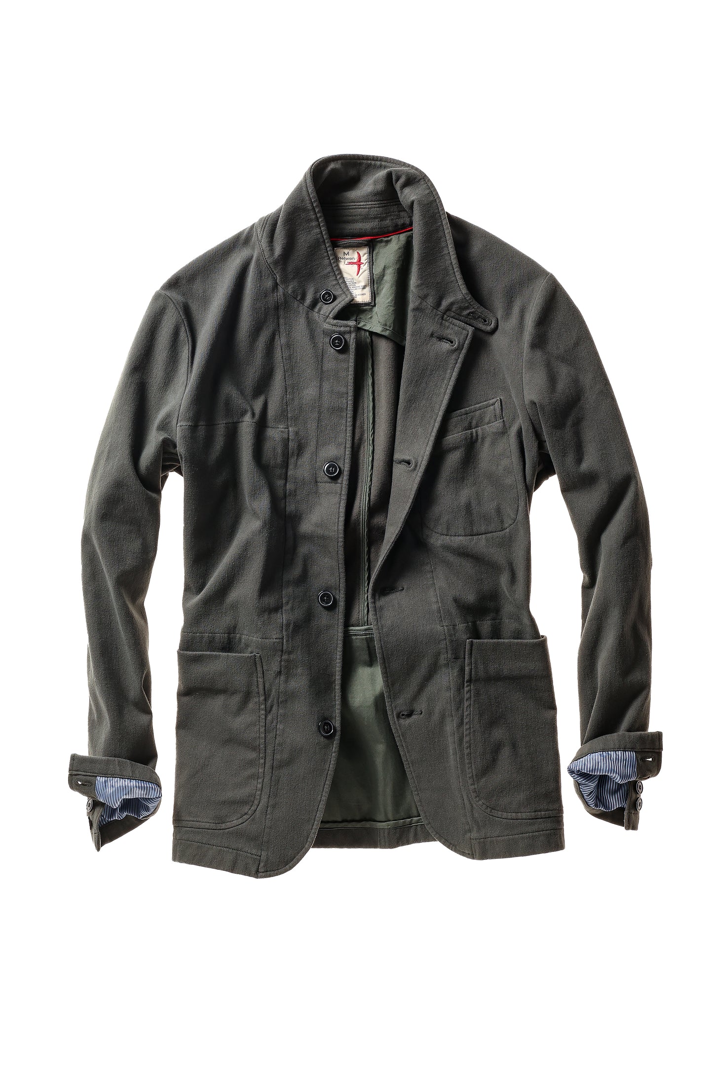 Moleskin Trap Blazer - Char Loden