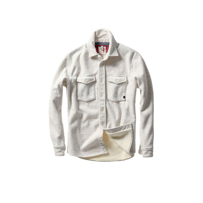 Pique Fleece Workshirt - Chalk Heather - DUNE + SALT