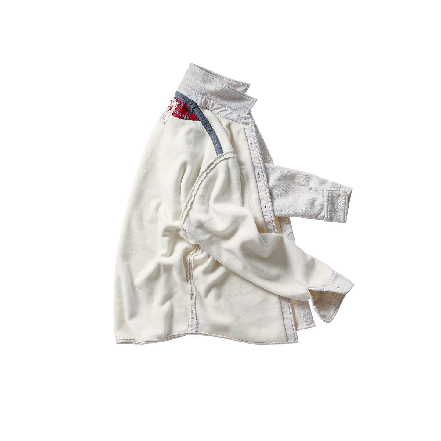 Pique Fleece Workshirt - Chalk Heather - DUNE + SALT