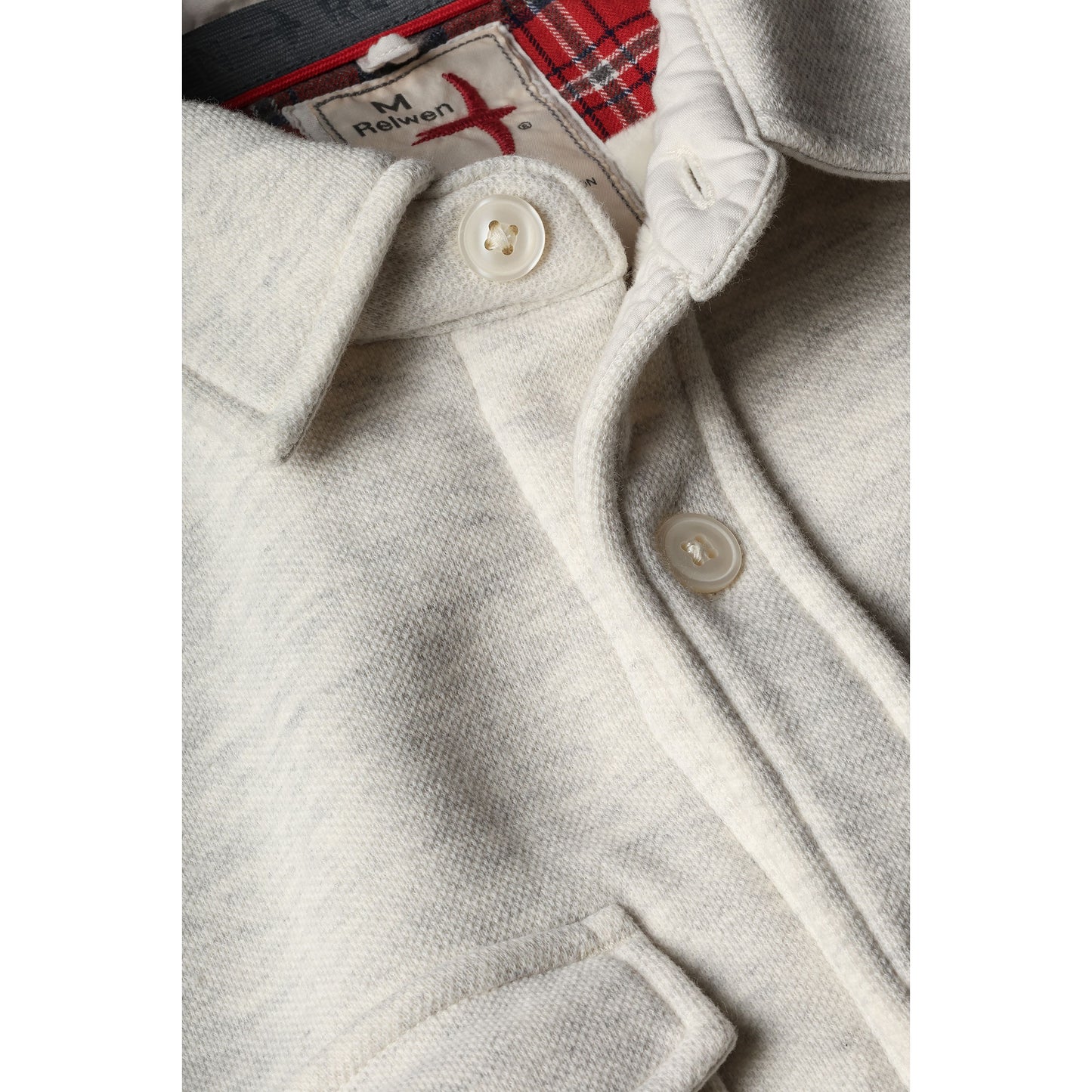 Pique Fleece Workshirt - Chalk Heather - DUNE + SALT