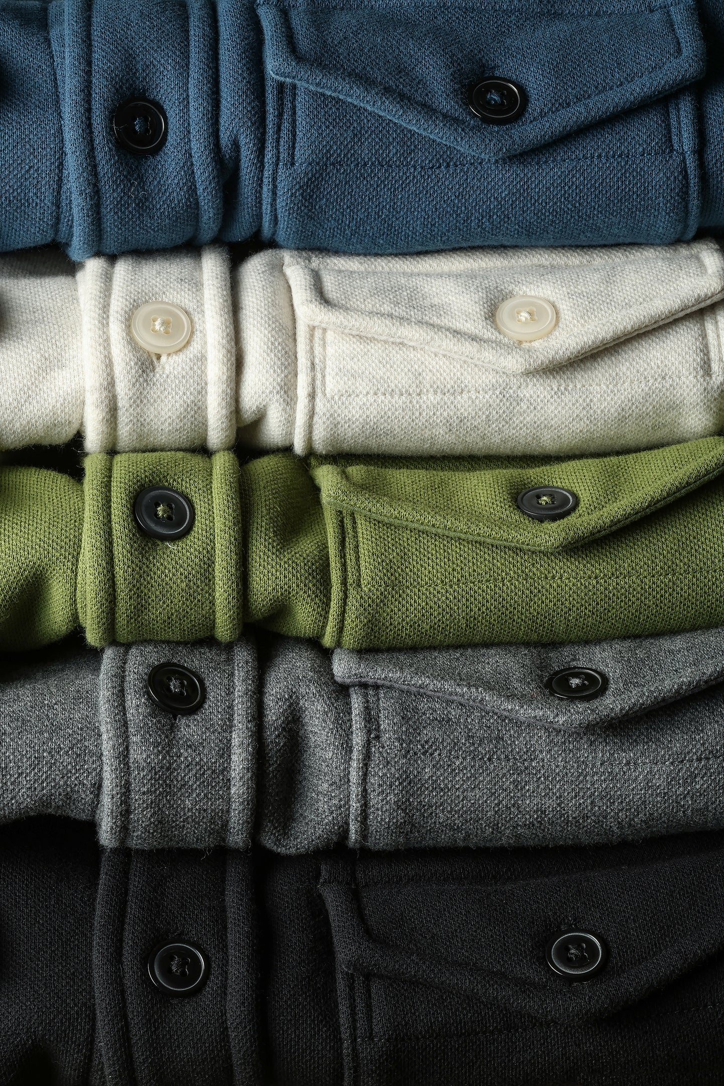 Pique Fleece Workshirt - Dark Marine