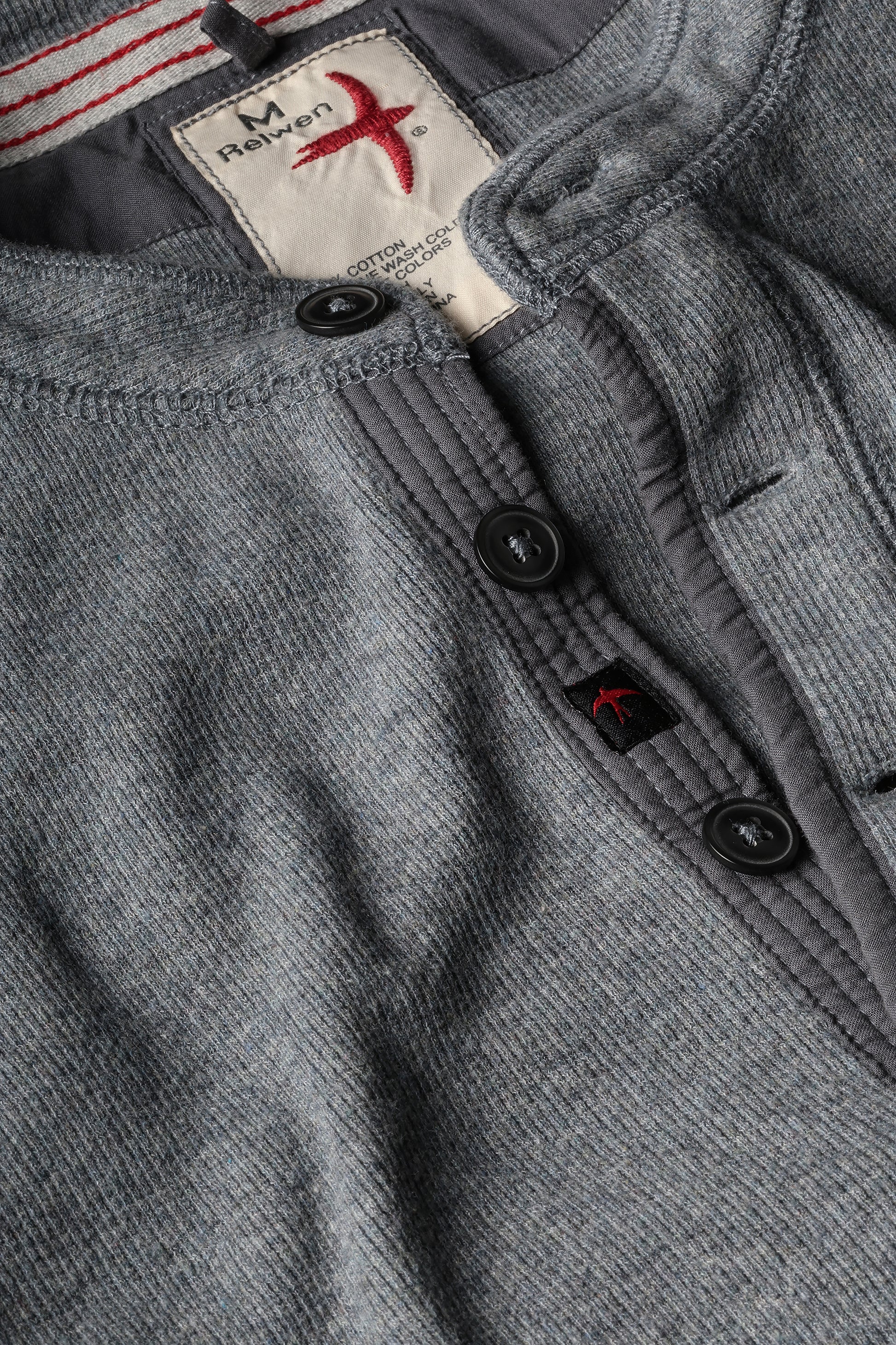 French Rib Henley - Grey Heather - DUNE + SALT