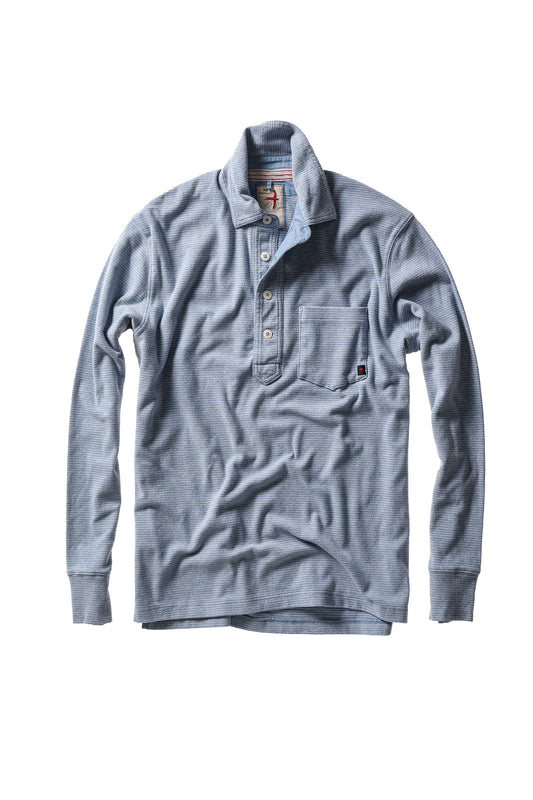 Mariner Polo - Sky Blue/White Stripe - DUNE + SALT