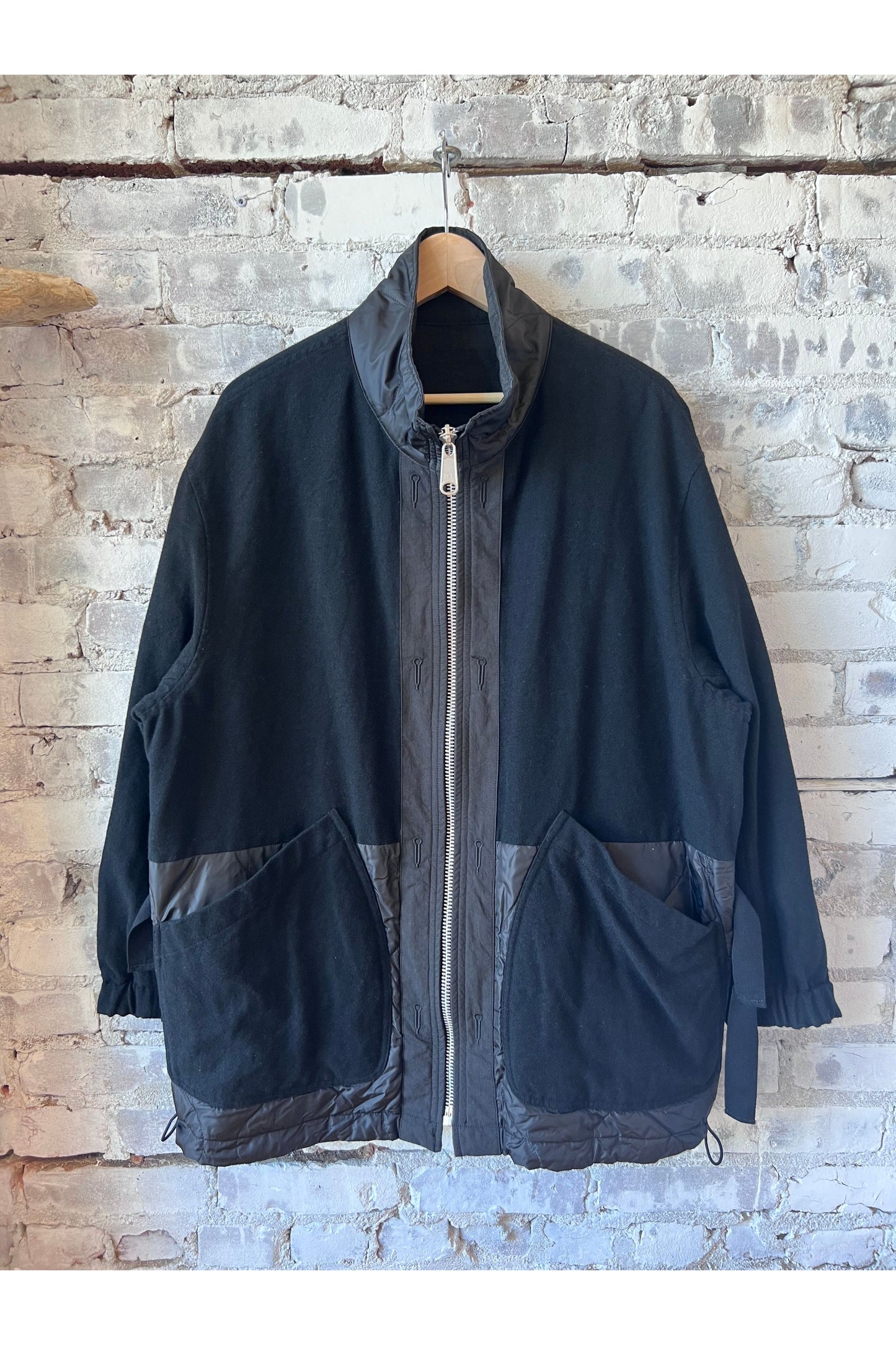 High Density Twill Reversible Military Jacket - Black - DUNE + SALT