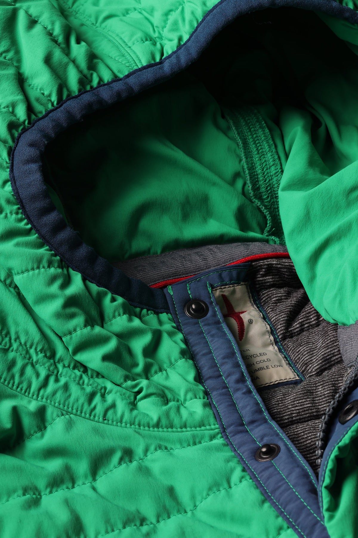 Relwen Windzip Hood - Kelly Green Black