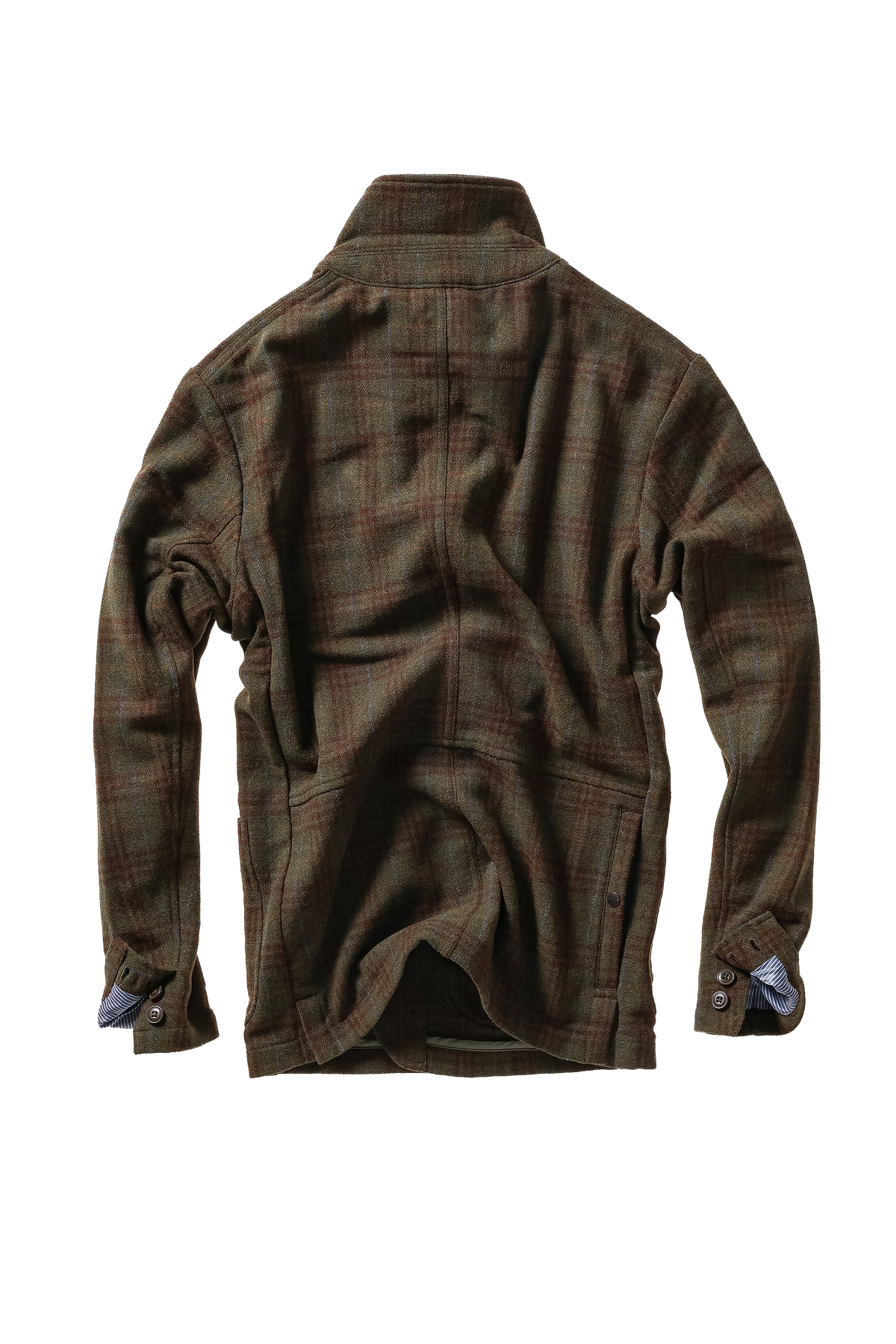 Relwen Heritage Trap Blazer - Loden/Rust District Plaid Black