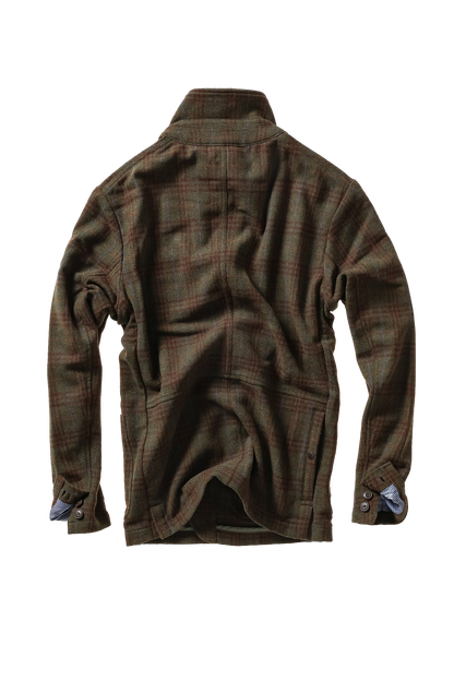 Relwen Heritage Trap Blazer - Loden/Rust District Plaid Black