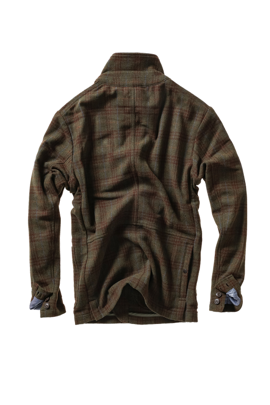 Relwen Heritage Trap Blazer - Loden/Rust District Plaid Black