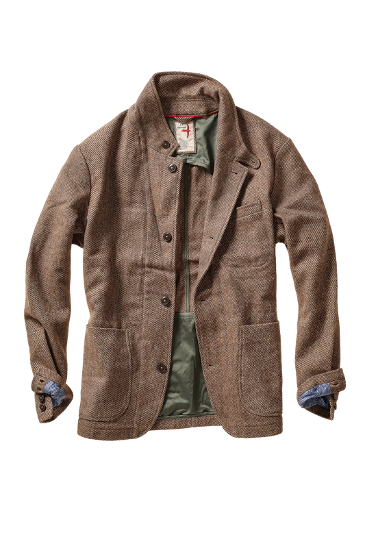 Relwen Heritage Trap Blazer - Rustic Brown Twill Black