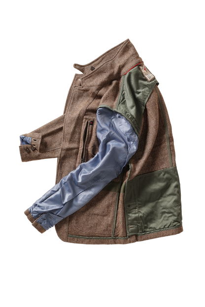 Relwen Heritage Trap Blazer - Rustic Brown Twill Black