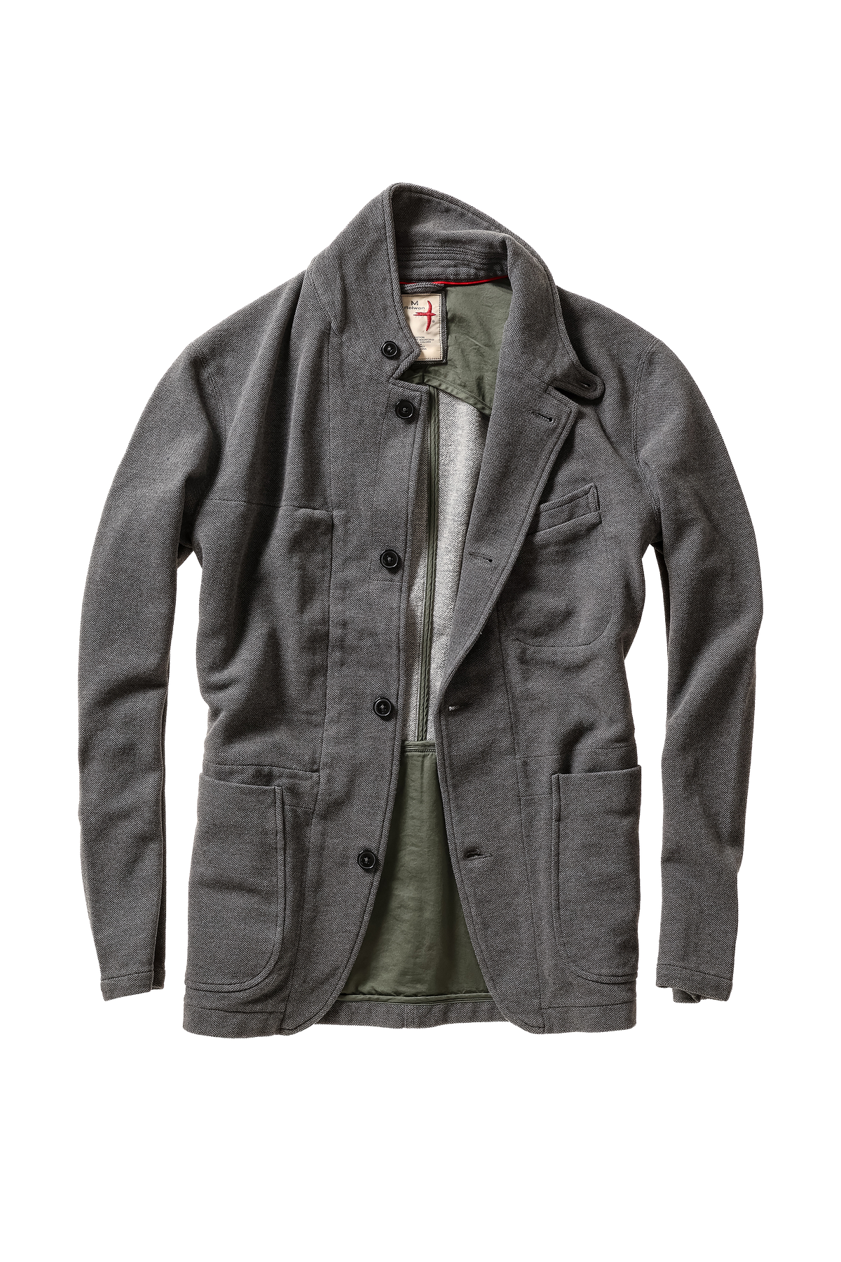 Relwen Pique Trap Blazer - Dark Grey Heather Dim Gray