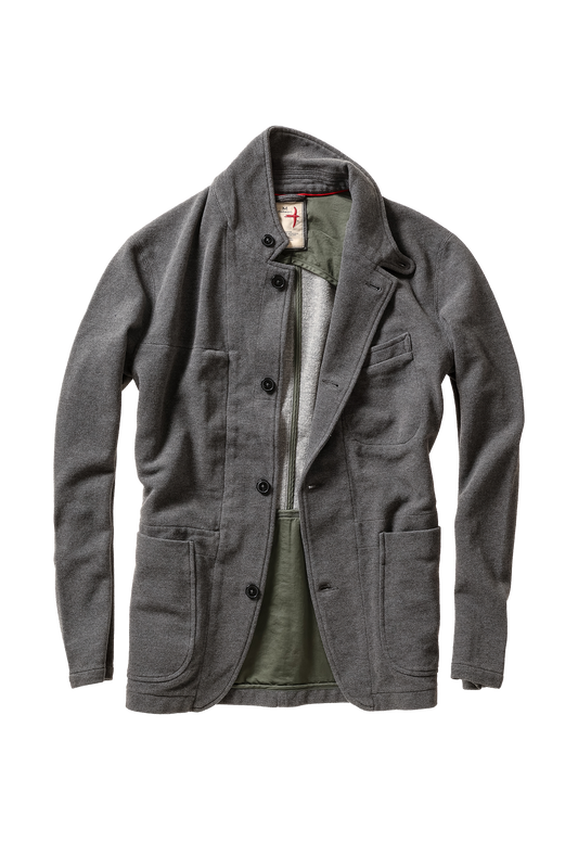Relwen Pique Trap Blazer - Dark Grey Heather Dim Gray