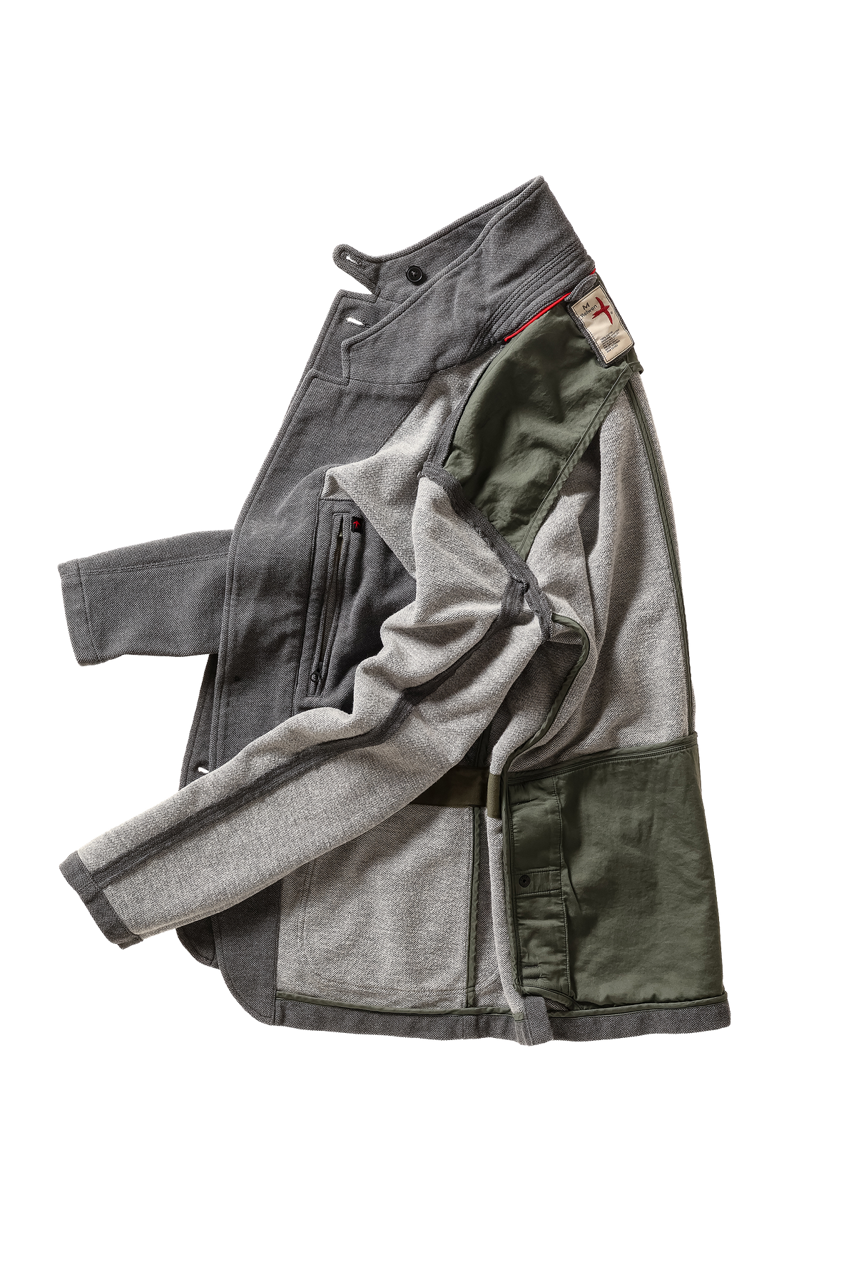 Relwen Pique Trap Blazer - Dark Grey Heather Black