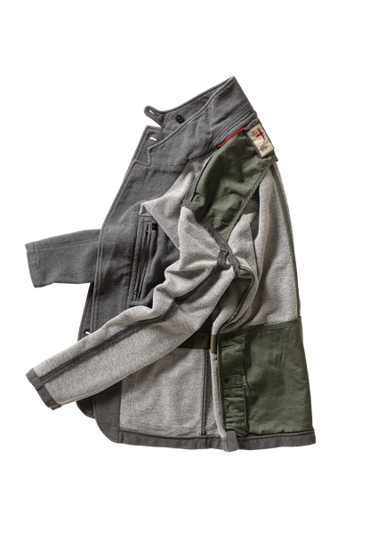 Relwen Pique Trap Blazer - Dark Grey Heather Black