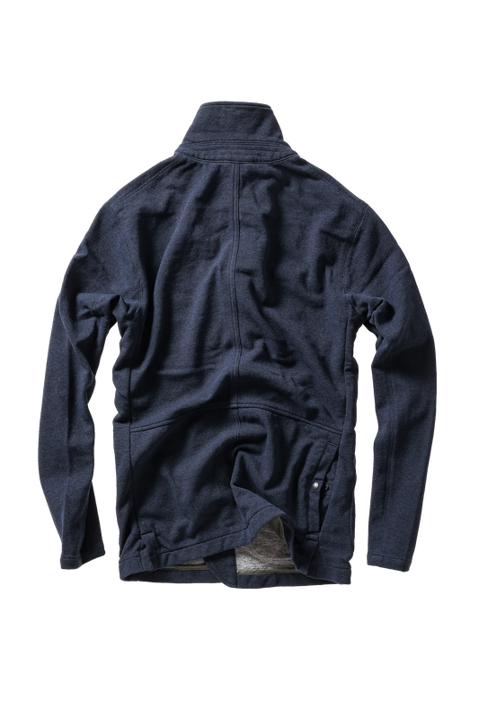 Relwen Pique Trap Blazer - Navy Heather Black