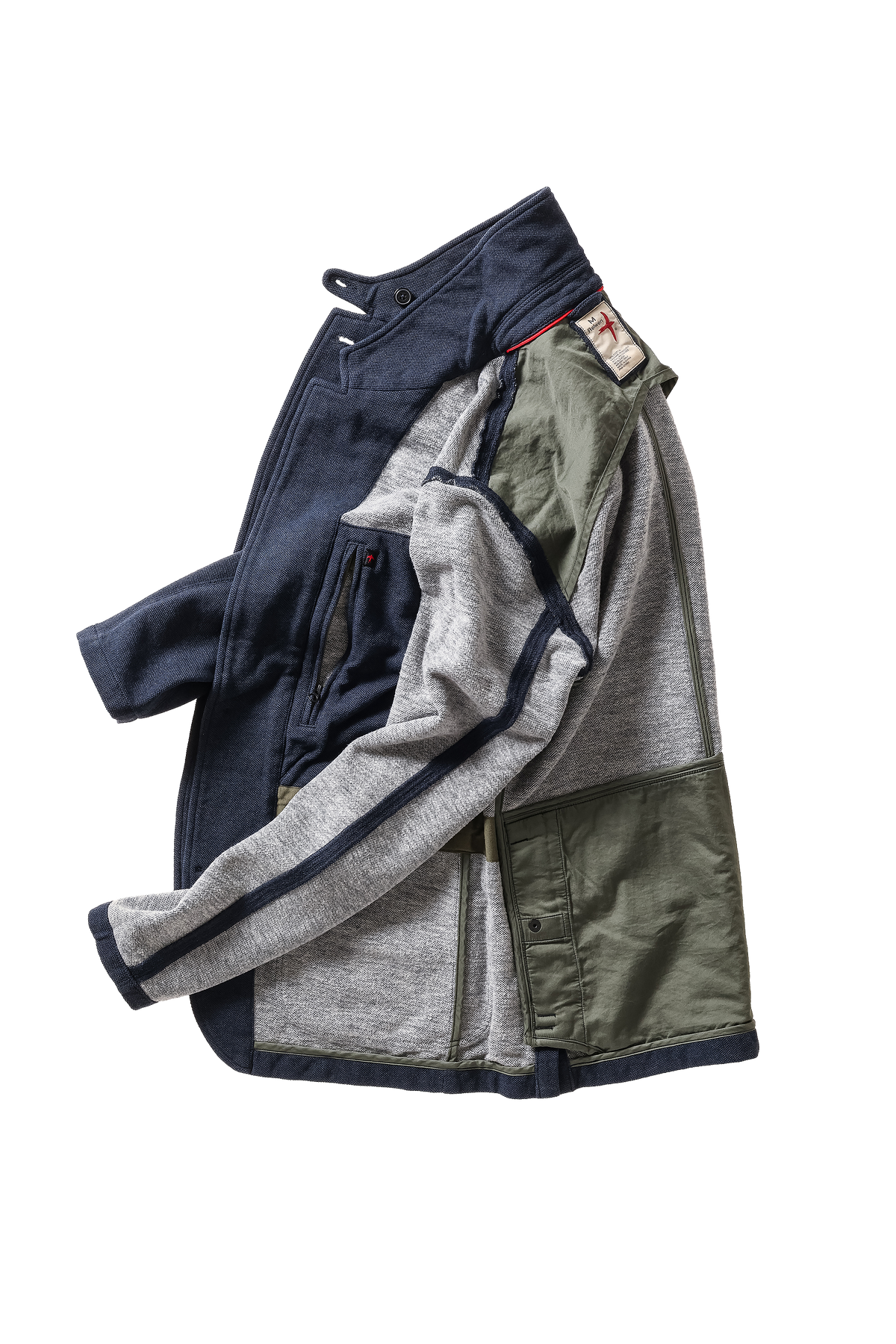 Relwen Pique Trap Blazer - Navy Heather Black
