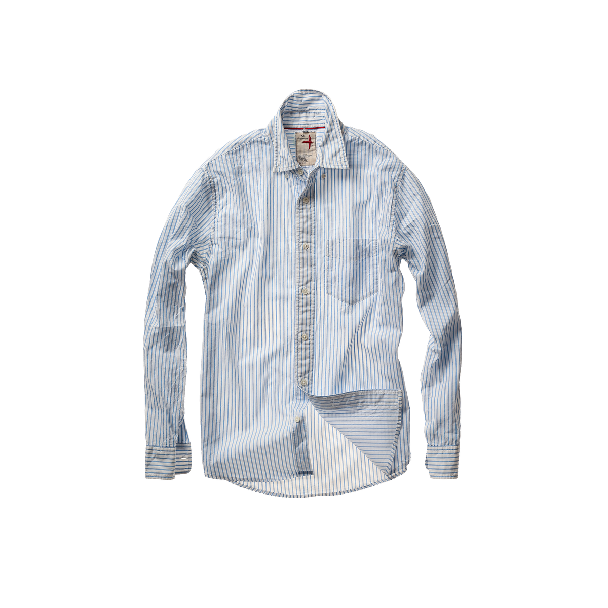 Relwen Dress Blues - White w/Blue Dobby Stripe Black