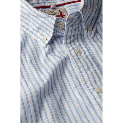 Relwen Dress Blues - White w/Blue Dobby Stripe Light Gray