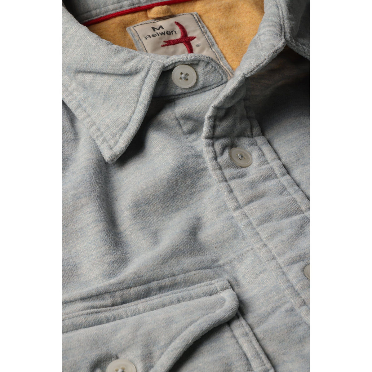 Relwen Utility Workshirt - Cloud Blue Sueded Pile Dark Gray