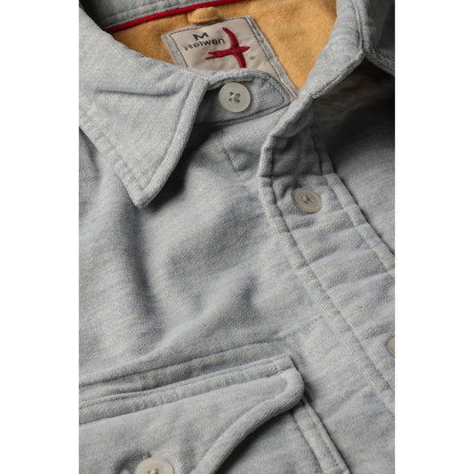 Relwen Utility Workshirt - Cloud Blue Sueded Pile Dark Gray