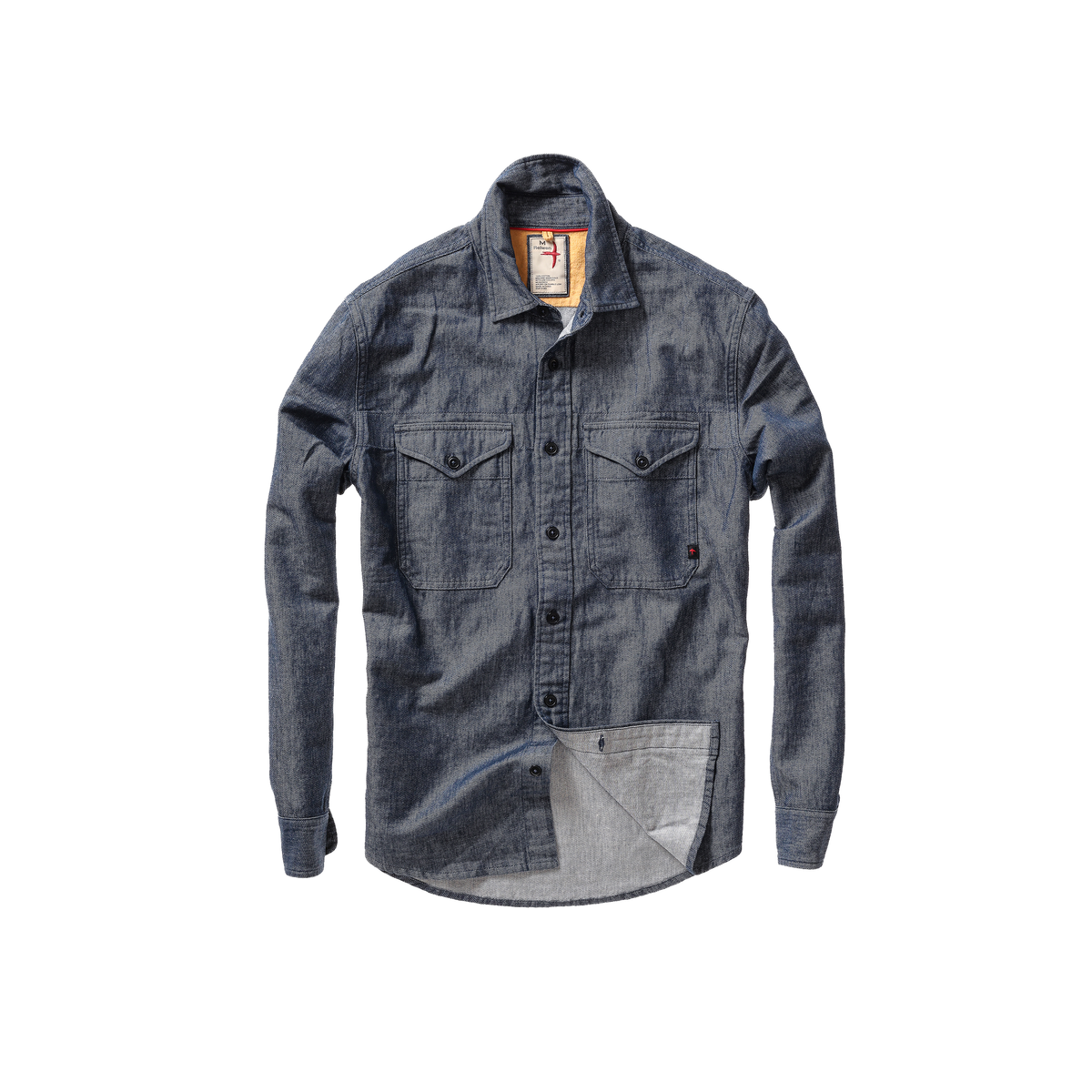 Relwen Utility Workshirt - Indigo Yarn-dye Twill Black