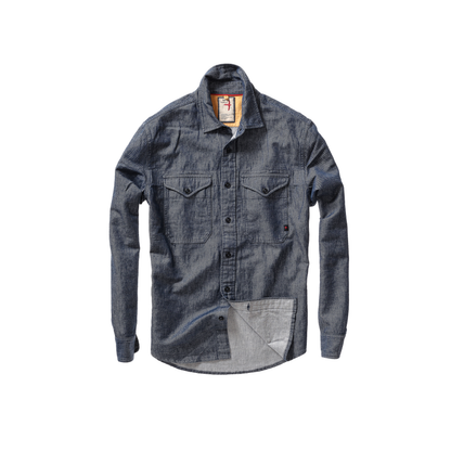 Relwen Utility Workshirt - Indigo Yarn-dye Twill Black