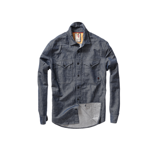 Relwen Utility Workshirt - Indigo Yarn-dye Twill Black