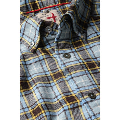 Relwen Flyweight Flannel - Pale Blue/Brown Multi Light Slate Gray