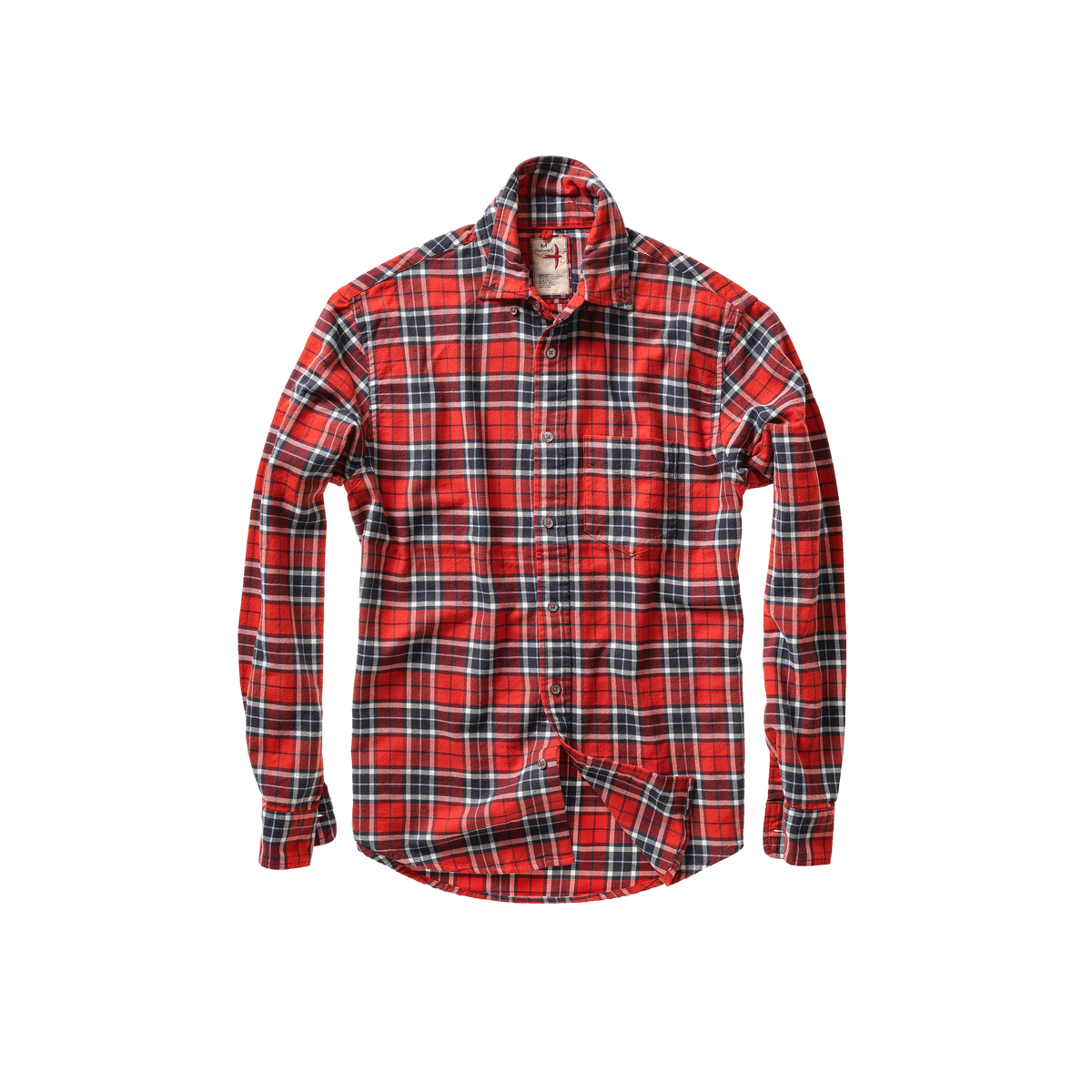 Relwen Flyweight Flannel - Red/Navy Plaid Black