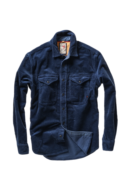 Relwen Cord Workshirt - Admiral Blue Dark Slate Gray