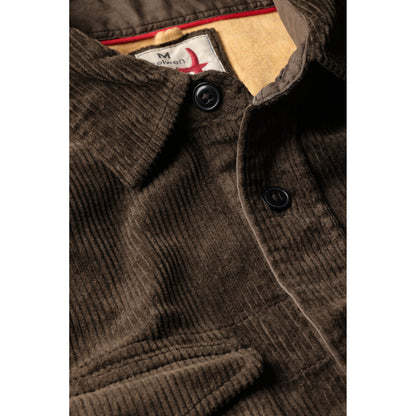 Relwen Cord Workshirt - Coffee Dark Slate Gray