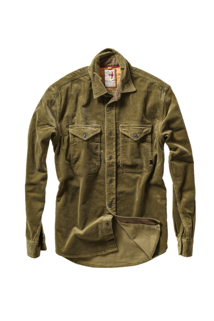 Relwen Cord Workshirt - Moss Black