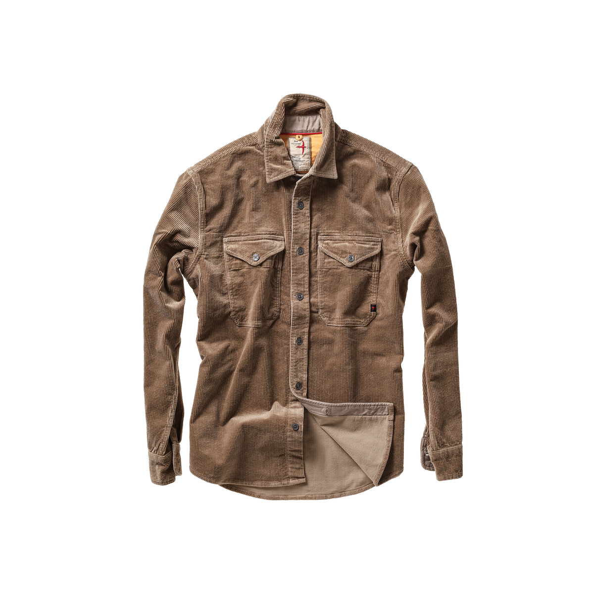 Relwen Cord Workshirt - Mushroom Black