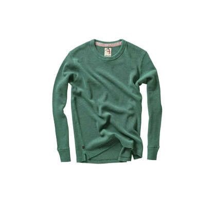 Relwen Bi-Waffle Crew - Bottle Green Dark Slate Gray