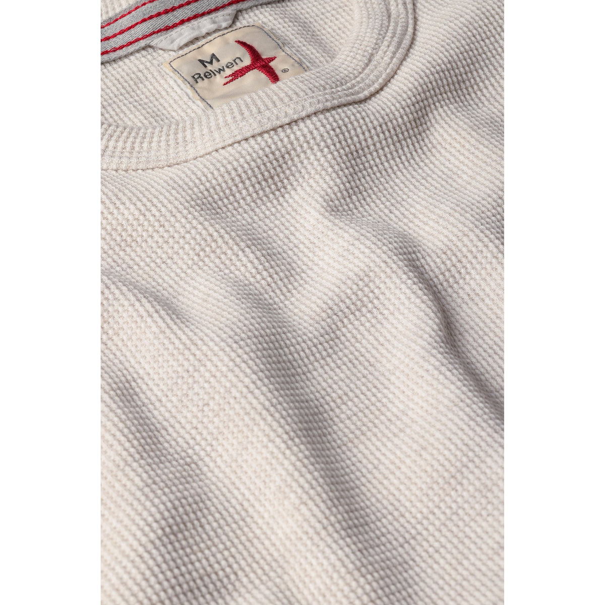 Relwen Bi-Waffle Crew - Oatmeal Heather Light Gray